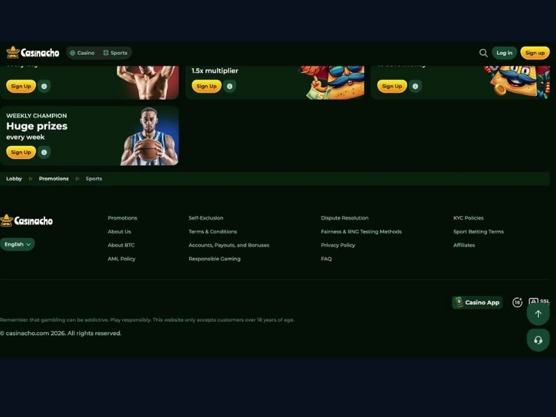 App-Einrichtung und Casinacho Originals auf dem Smartphone für Deutschland